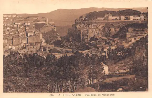 B063 Algerien Constantine Vue prise de Mansourah Vintage Postkarte