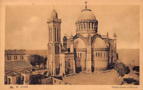B063 Algerien Algier Notre Dame d'Afrique Kirche Postkarte