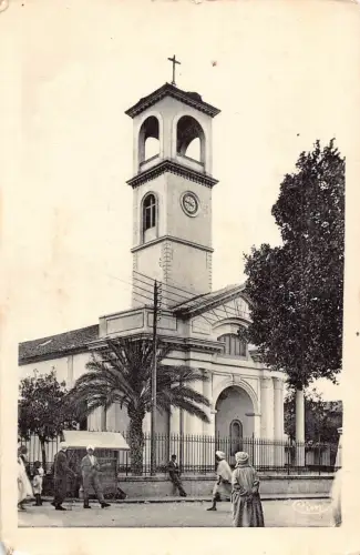 B063 Algerien Guelma Constantine Vue de l'Eglise Kirche RPPC Postkarte