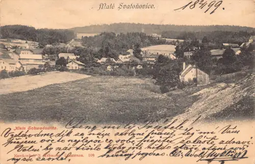B059 Tschechien 1899 Männlich Svatonovice Klein Schwadowitz Vintage Postkarte