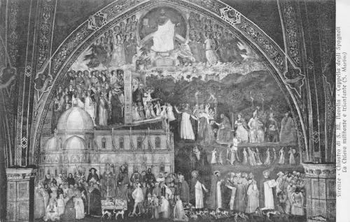 C081 Italien Firenze Cappella degli Spagnoli Vintage Postkarte