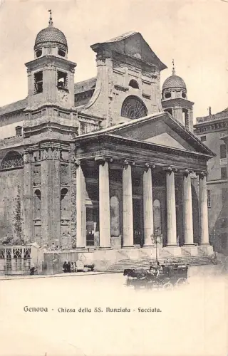 C085 Italien Genua Chiesa della SS Nunziata Vintage Postkarte