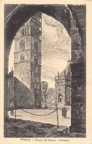 C085 Italien Pistoia Piazza del Duomo Vintage Postkarte