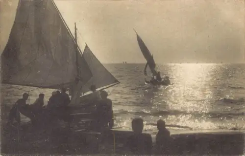 C080 Italien Novara Boote 1917 Vintage Postkarte