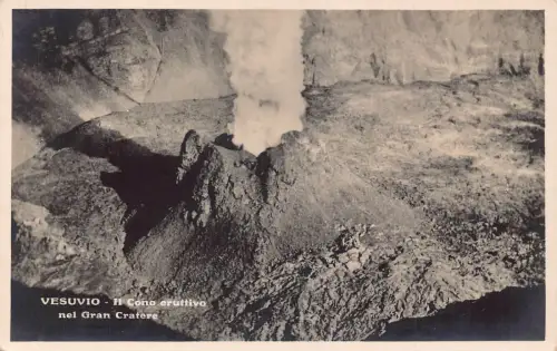 C080 Italien Vesuvio il cono eutivo nel Gran Cratere Vintage Postkarte