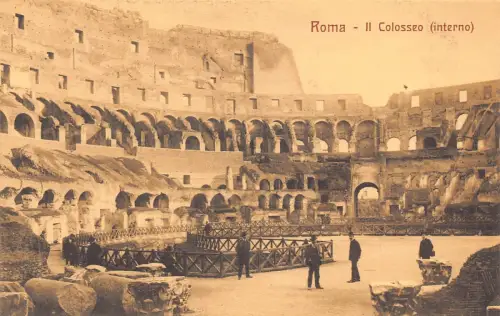 A017 Italien Rom Innenraum Kolosseum Vintage Postkarte