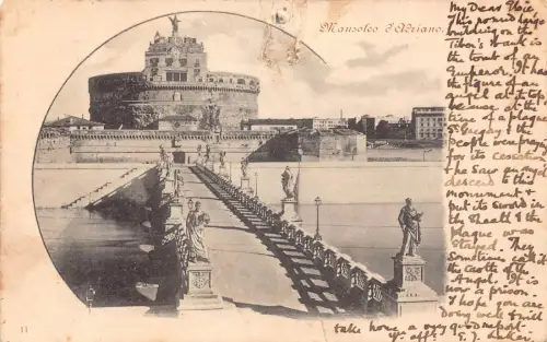 C080 Italien Roma Mausoleo d'Adriano Vintage Postkarte