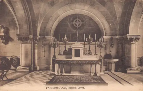 B057 England Farnborough Imperial Crypt Vintage Postkarte