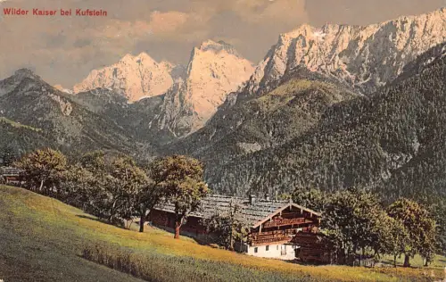 B200 Österreich Wilder Kaiser beim Kufsteiner Berg Vintage Postkarte