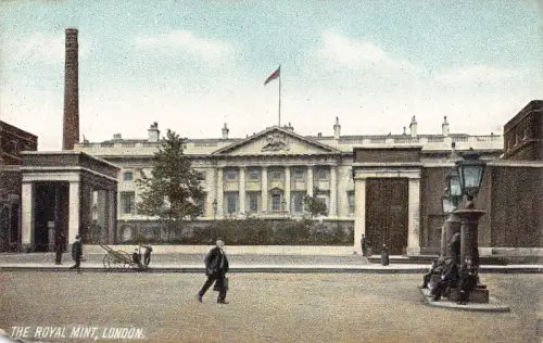 A023 England The Royal Mint London Vintage Postkarte