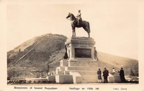 B200 Chile Santiago de Chile Monument al General Baquedano RPPC Postkarte