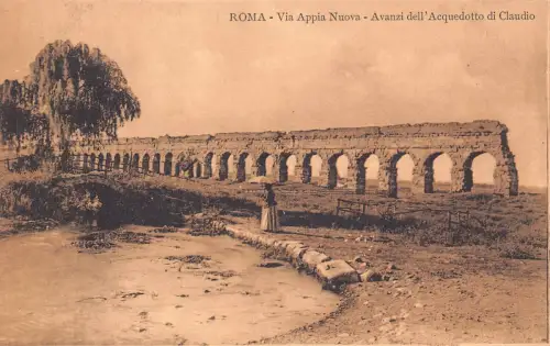 A015 Italien Roma Via Appia Nuova Avanzi dell'Acquedotto di Claudio Postkarte