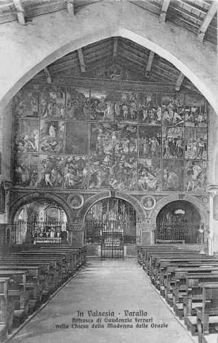 C084 Italien in Valsesia Varallo Kirche Vintage Postkarte