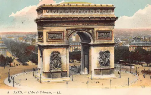 Frankreich Paris L'Arc de Triomphe Vintage Postkarte
