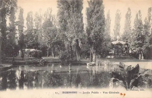 Frankreich Bethune Öffentlicher Garten See Vintage Postkarte