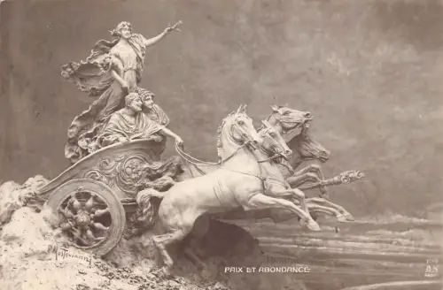 Frankreich Kunst Frieden und Fülle Pferd Streitwagen Götter Postkarte