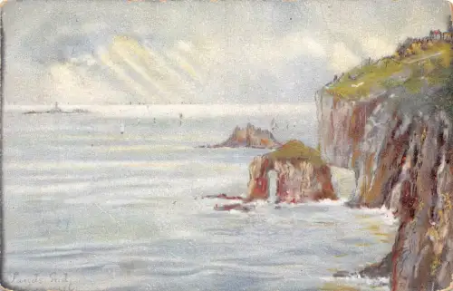 A788 England 1906 Land's End Penzance Vintage Postkarte