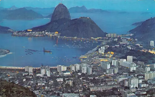 B205 Brasilien Rio de Janeiros berühmter Zuckerhut Vintage Postkarte