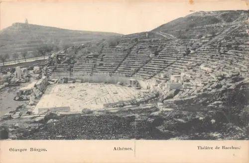 B203 Griechenland Athen Theater de Bacchus Vintage Postkarte