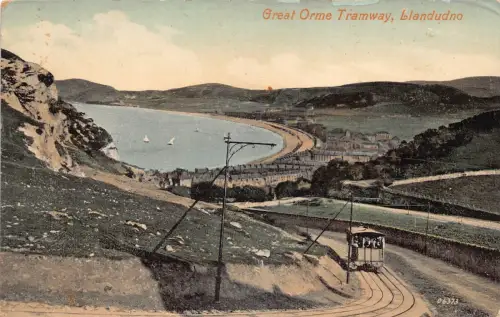 A790 Wales Llandudno Great Orme Tranway Straßenbahn Vintage Postkarte
