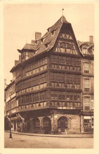 L118 Frankreich Strassburg Maison Kammerzell Vintage Postkarte