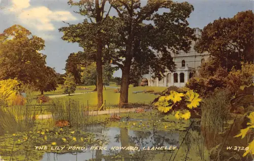 Wales 1968 The Lily Pond Park Howard Llanelly Vintage Postkarte