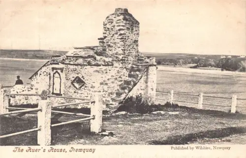 A791 England Huer's House Newquay Vintage Postkarte