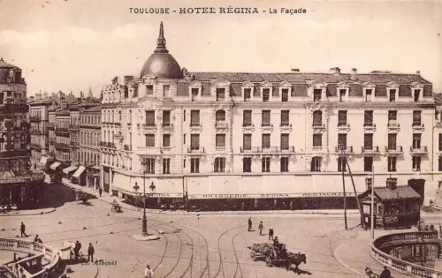 A827 Frankreich Toulouse Hotel Regina La Facade Regina Restaurant Vintage Postkarte