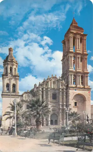B188 Mexiko Kathedrale Saltillo Coah Vintage Postkarte