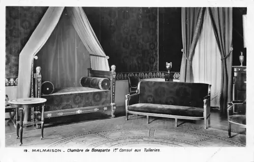 A827 Frankreich Malmaison Chambre de Bonaparte Schlafzimmer Vintage Postkarte