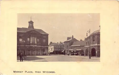 England 1919 Market Place High Wycombe Passepartout Vintage Postkarte
