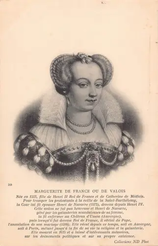 A793 Königliche Marguerite de Valois Königin von Frankreich Postkarte