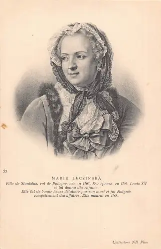 A793 Royalty Marie Leszczynska Königin von Frankreich Frau von König Ludwig XV Postkarte
