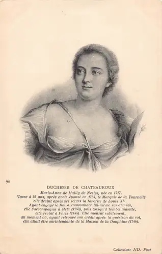 A793 Royalty Marie Anne de Mailly-Nesle Französische Hofdame Postkarte