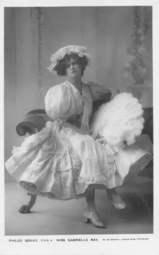 A829 Edwardianische britische Schauspielerin Gabrielle Ray RPPC Postkarte Postkarte