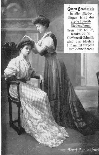 B194 Guten Geschmack 1907 C Müller Berlin Hairstyling Werbepostkarte