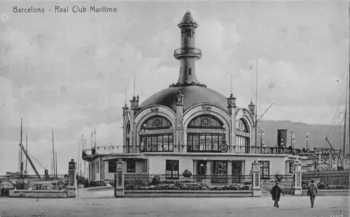 A795 Spanien Barcelona Real Club Maritimo Marine Club Vintage Postkarte