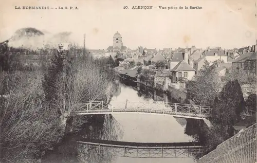 Frankreich 1906 Alencon Vue Prise de la Sarthe Brücke Vintage Postkarte