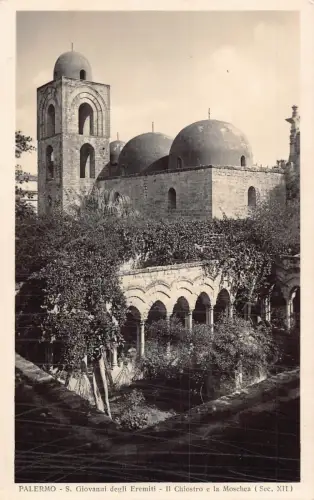 A796 Italien Palermo Giovanni degli Eremiti Chiostro e Moschee RPPC Postkarte