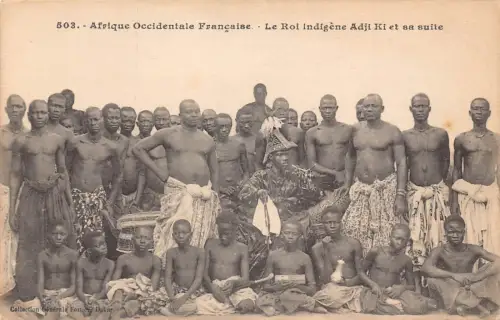 Senegal Royalty King Adji Ki ethnische Vintage Postkarte