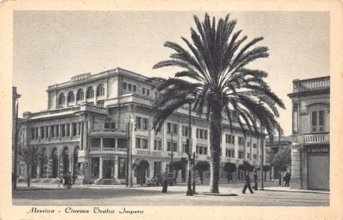 A976 Italien Messina Kino Teatro Impero Theater Vintage Postkarte