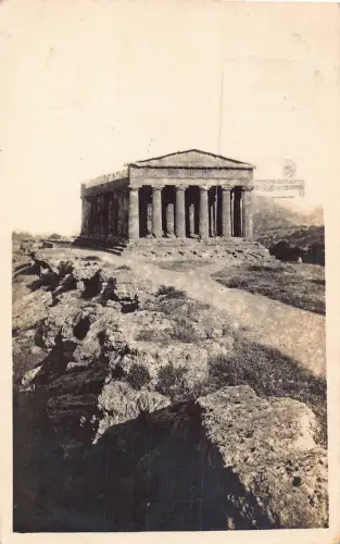 A922 Italien 1927 Tempel der Concordia, Agrigent RPPC Vintage Postkarte