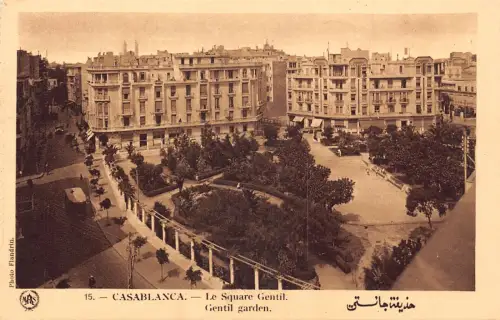 A801 Marokko Casablanca Gentil Garden Vintage Postkarte
