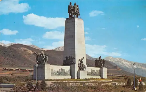 A802 US Utah Salt Lake City This is the Place Monument 1971 Vintage Postkarte