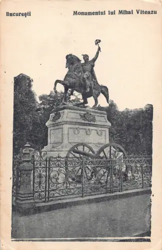 A802 Rumänien Bucuresti Bukarest Monumentul lui Mihai Viteazu Monument Postkarte