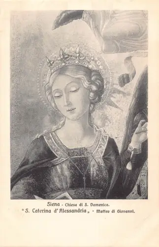 A803 Italien Siena Chiesa di S Domenica S Caterina Saint Art Vintage Postkarte
