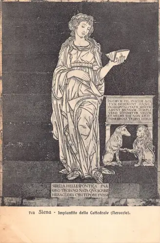 A803 Italien Siena Impiantito della Cattedrale Kathedrale Kunst Vintage Postkarte