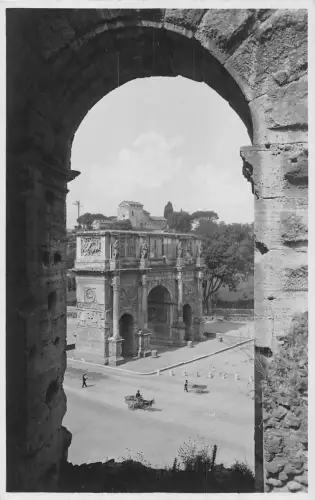 A804 Italien Rom Roma Arco di Constatono dal Colosseo Bogen Vintage Postkarte