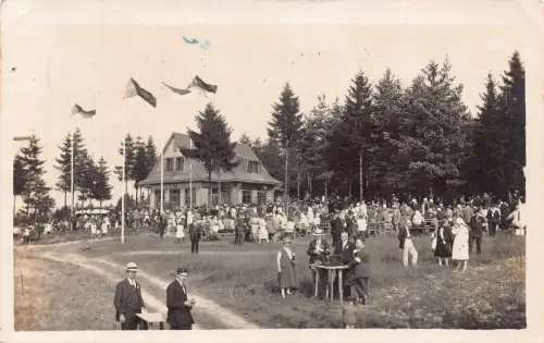 A924 Tschechien 1926 Slavnost otevreni turisticke chaty Vamberk RPPC Postkarte