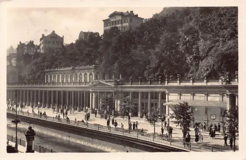 A924 Tschechien 1939 Karlsbad Karlsbad Mühlbrunn Kolonnade RPPC Postkarte